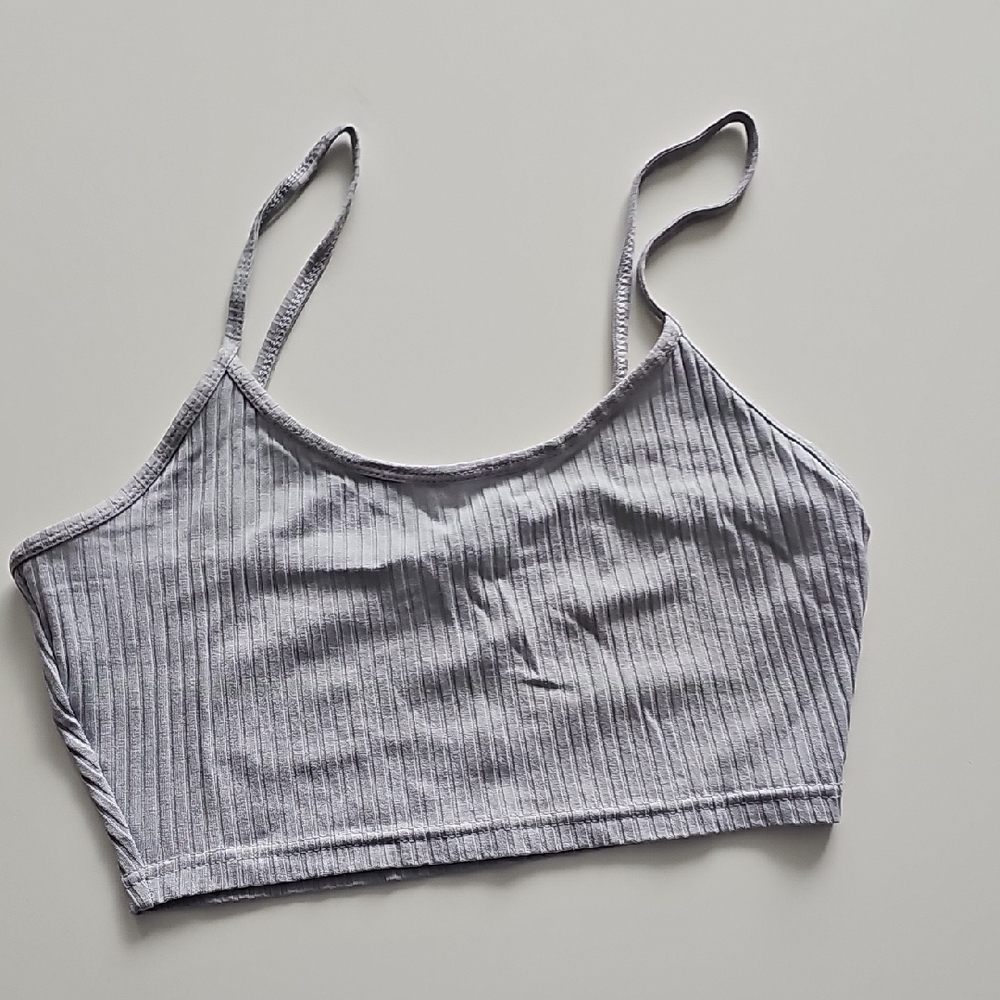 Wilfred Free Light Gray Ribbed Top